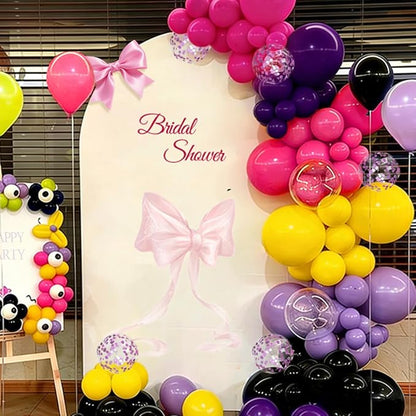 Black Purple Red Yellow Balloon Garland Arch Kit - Image 7