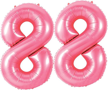 Number 88 Balloons for 88th Birthday Party Decorations, 0-100 Large No.88 by Joycard