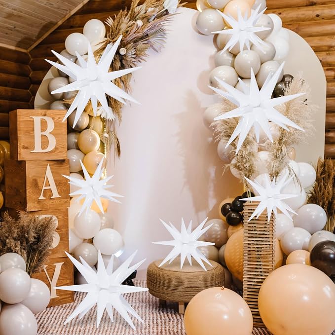 10 Pcs Star Balloons Explosion Balloons Foil Cone Balloon Magic - Image 4