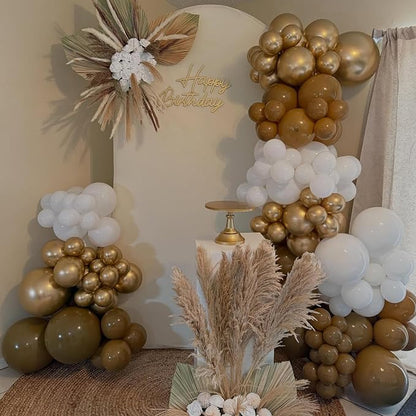 Balloons Brown and Gold, 60 Packs 12 Inch Retro Brown Cream Beige Balloon Sand - Image 5