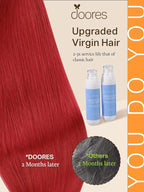 DOORES Remy Hair Tape in Human Hair Extensions, Red 14 Inch Straight Real Hair Skin Weft