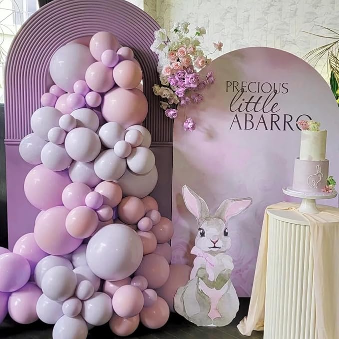 Voircoloria 105pcs Lilac Purple Party Latex Balloons, 12inch | - Image 4