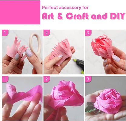 PartyWoo Pink Pastel Hot Light Baby Pink Crepe Paper Streamers 6pcs 492 FT | - Image 4