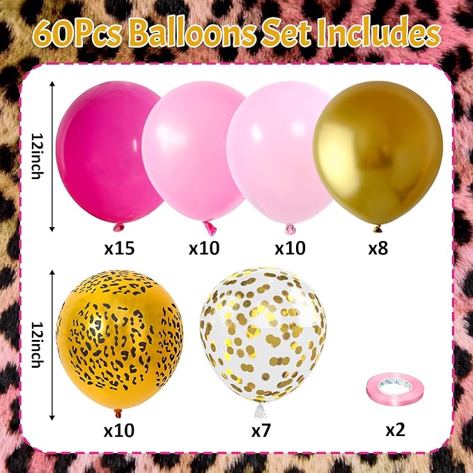 Hot Pink Cheetah Balloons - Image 2