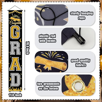 Graduation Banner 2026, Class of 2026 Banner, Indoor Outdoor Graduation Party - Image 2