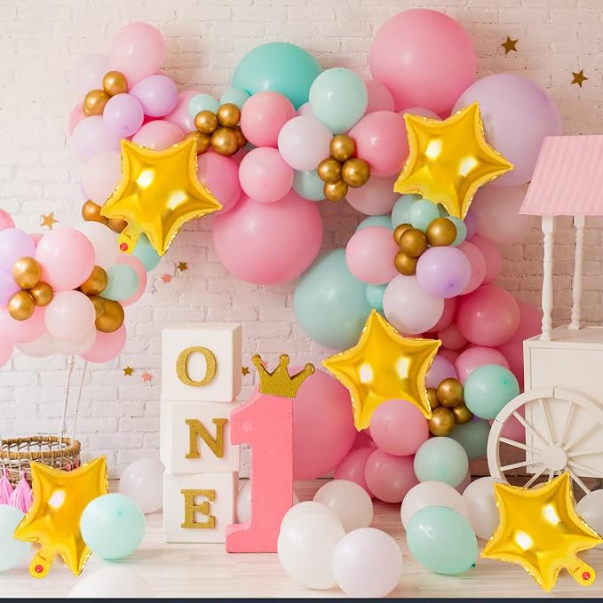 50 Pcs Star Balloons, 10 Inch Gold Star Foil Balloons, Stars Shaped Balloon - Image 3
