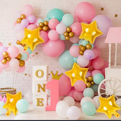 50 Pcs Star Balloons, 10 Inch Gold Star Foil Balloons, Stars Shaped Balloon - Image 3