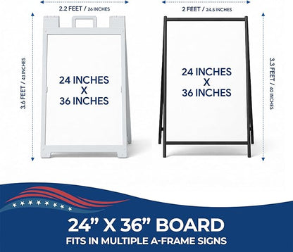 Custom A-Frame Sign Board Insert Coroplast Panels by DC 24x36 | Made in USA | - Image 2