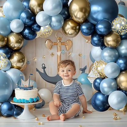 Blue and Gold Balloons Arch Kit - Image 6