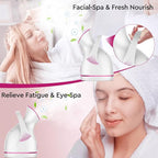 Amconsure Facial Steamer - Nano Ionic Face Steamer Warm Mist Steamer for Home Sauna SPA, Humidifier for Face Steamer for Deep Cleaning Unclogs Pores Sinuses - Bonus 5 Piece Stainless Steel Skin Kit