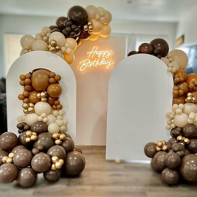 Awenztech 110pcs Brown Balloon Arch Garland Kit 18 12 10 5 inch | Neutral Baby - Image 7