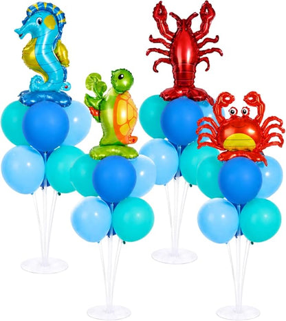 4 Sets Ocean Animal Theme Party Balloons Stand Kit by Naozinebi