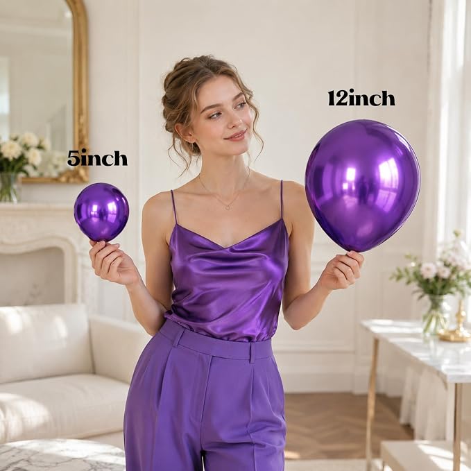 Metallic Purple Balloons - Image 7
