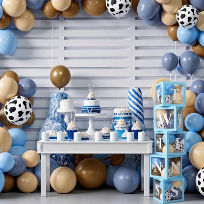 Thyle 5pcs Cowboy Twins Baby Shower Decorations Party Supplies Clear Baby - Image 4