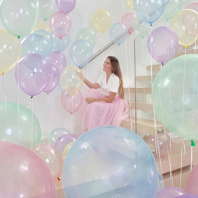 Pastel Rainbow Balloons, Pastel Color Balloons - Image 4