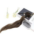 Full Shine Dark Brown Clip in Hair Extensions Ombre Human Hair Extension Brown Balayage 18 Inch Straight Lace Hair Extensions Real Human Hair Invisible Clip ins 3 Pcs 60 G