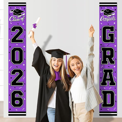 2026 Graduation Decorations, Congrats Grad Banner Backdrop - Image 5
