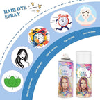 Temporary Hair Color Spray, Blue Hair Dye, Hair Color For Women, Temporary Hair Dye, Washable, Easy To Colour, Mild Formula, Suitable For Various Hair Types, Works On All Hair Colors 120ml