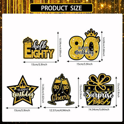 Mxdfafa 39Pcs 80th Birthday Decoration Kit - Image 7