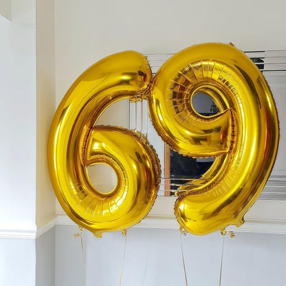 Gold 3 Balloon Number, 40 Inch Number 3 Balloon Large Gold 3 Foil Mylar Helium - Image 6