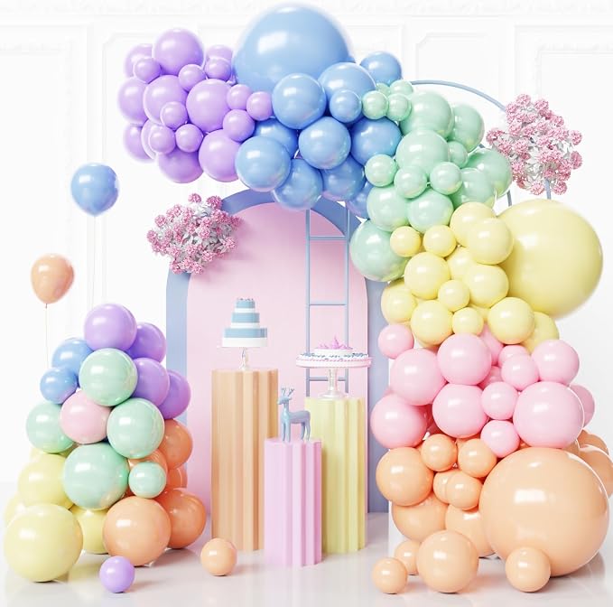 Pastel Balloons Arch Kit by FQZYLCH