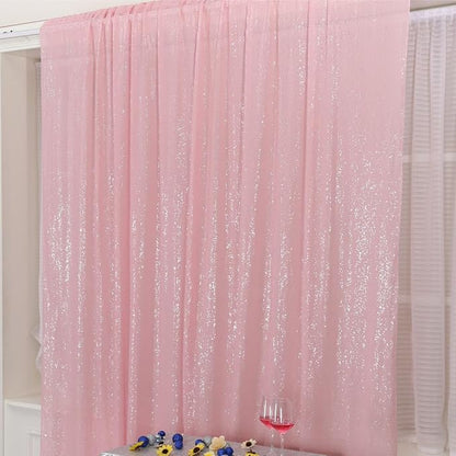 Poise3EHome Pink Sequin Backdrop, 8FT x 10FT Sequin Photography Backdrop Curtain - Image 7