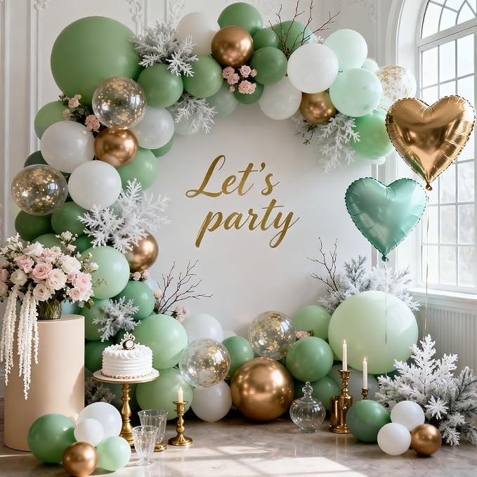 Patimate Sage Green Balloons 100 Pack 12 inch Olive Green Latex Balloons | - Image 5