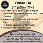 Naturevibe Botanicals Onion Oil 32 oz – 100% Pure Cold-Pressed Nourishing Hair & Skin Oil | Sulfur-Rich for Stronger Hair Growth & Scalp Health