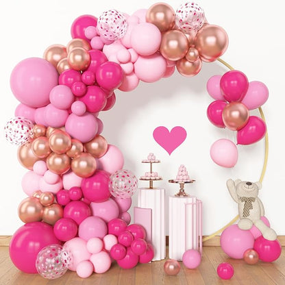Amandir 153pcs Pink Balloon Garland Arch Kit Different Sizes | 18 12 10 5 inch by Amandir