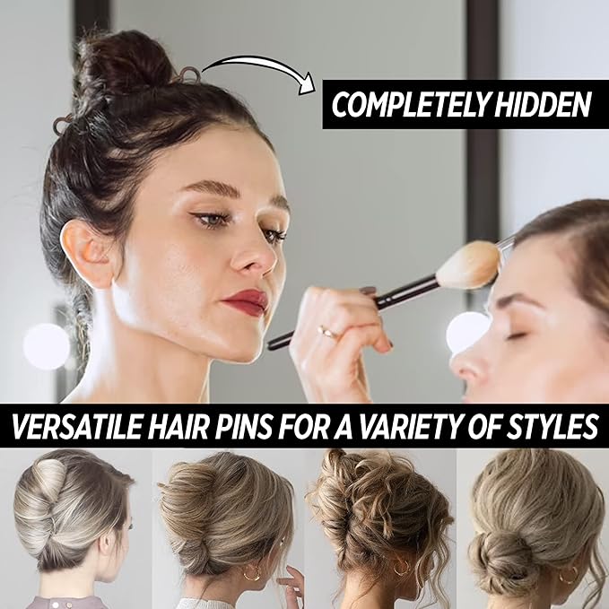 Good Hair Days Hair Pins - 2 1/2" Plastic, U-shaped Magic Grip Hairpins, Strong Durable Pins For Fine, Thick & Long Hair, Styling Accessories - Tortoise Shell, Set of 10