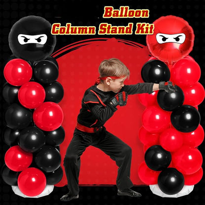 Arrowbash 2 Sets Ninja Party Decorations Ninja Adjustable Balloon Column Stand - Image 4