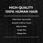 Lashey Seamless Clip in Hair Extensions Human Hair #1 Jet Black 22 Inch 110g 7pcs Kinky Straight Human Hair Clip in Hair Extensions with Soft PU Weft