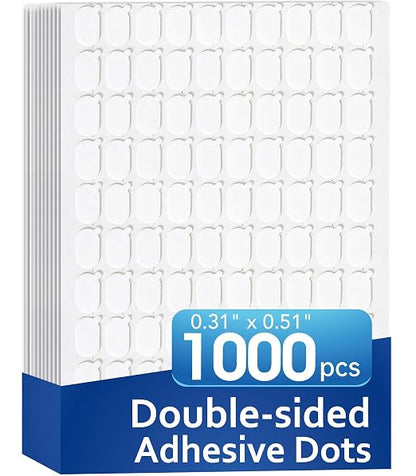 AROIC 1000 Pcs Double Sided Sticky Dots, Strong Adhesive Gel Double Sided Tape by AROIC