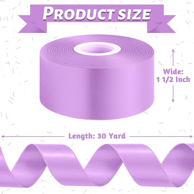 30Yards 1 1/2In Lavender Ribbon - Image 2