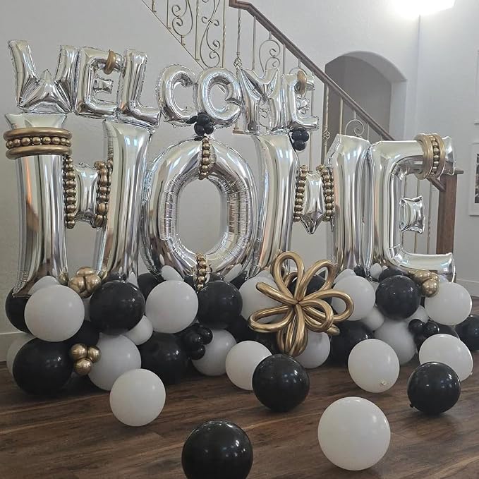 40 Inch Silver WELCOME HOME Letter Balloon - Image 6