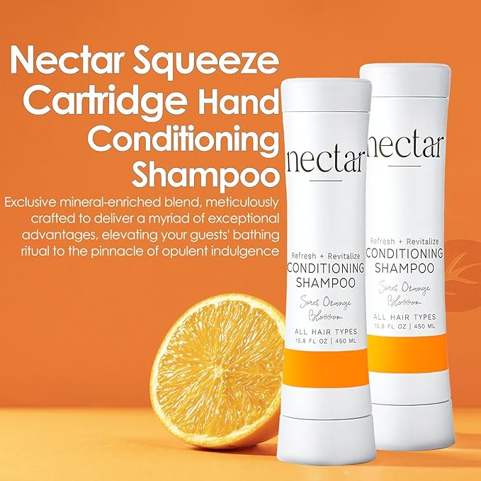 World Amenities - Nectar Squeeze Cartridge 2 in 1 Conditioning Shampoo - Shampoo Conditioner in a Squeeze Bottle