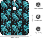 Adjustable Salon Cape, Dyeing Salon Apron Cool Cyan Wolf Art Shampoo Cutting Household Capes Wrap for Hair Dye