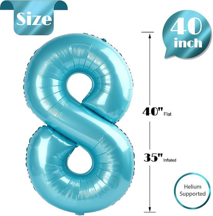 Pastel Blue 8 Balloon - Image 5