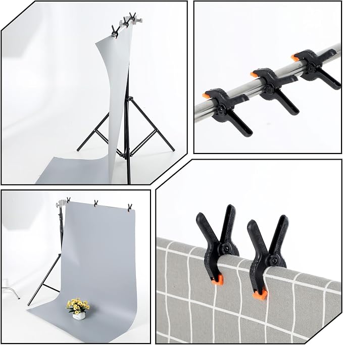 12pcs Black Plastic Spring Clamps, Anti-Slip Clips - Image 6