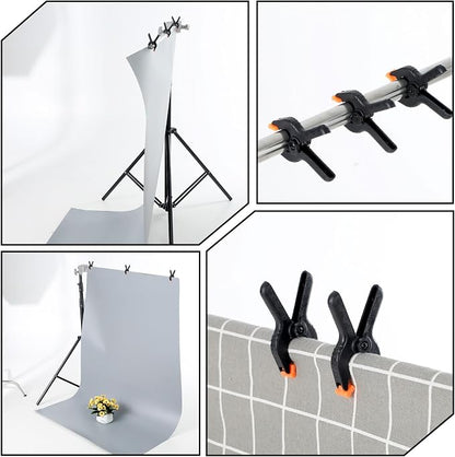 12pcs Black Plastic Spring Clamps, Anti-Slip Clips - Image 6