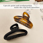 Large Hair Claw Clips, 4.3 Inch Non-Slip Big Unbreakable Hair Clip Matte Hair Claws for Women Long Thick Curly Hair, 2 Pack
