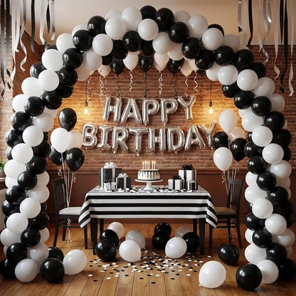 YMSZ Black and White Balloons Arch Kit - Image 7