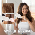 Boar Bristles Hair Brush for Women and Men, Detangling Hair Brush for Smoothing Massage Add Shine, Nylon&Boar Bristles Detangler brush for Hair Healthy (Medium-White)