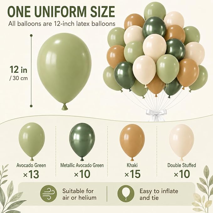 Avocado Green Balloons - Image 3