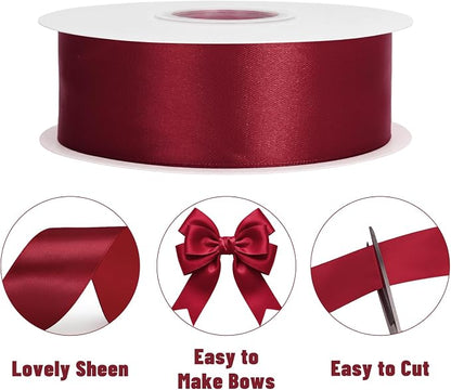 KINGLAKE Burgundy Satin Ribbon - Image 3