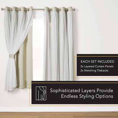 TOWN & COUNTRY LUXE Talia Double Layer Indoor Curtains, Sheer and Room - Image 11