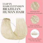 GOO GOO Clip in Hair Extensions Real Human Hair, Remy Human Hair Extensions Clip ins for Women, Natural Human Hair, 24inch 120g 7Pcs, #1000