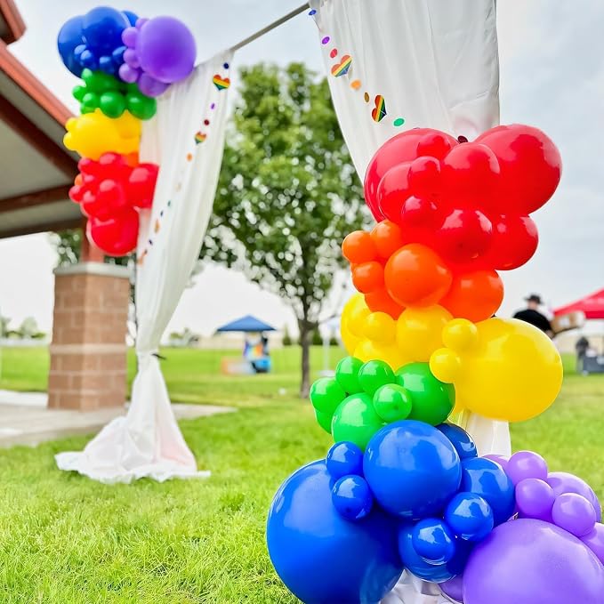 120pcs Rainbow Balloons 12 Inch Colorful Latex Balloon Garland Arch Kit - Image 3