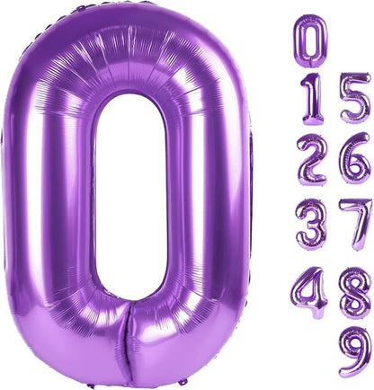Number 0 Balloons 40 Inch for 10 100 Birthday Party Decorations, by Mluchee