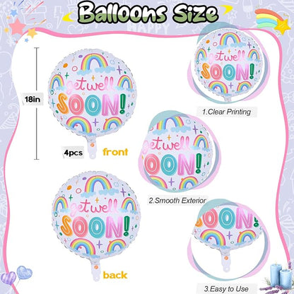 18 Inch Get Well Soon Foil Balloons Set - Image 2